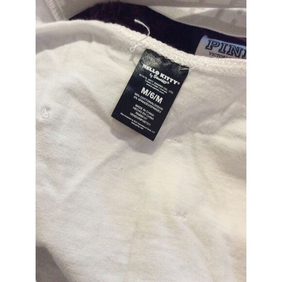 Hello Kitty Sanio Medium Tank Body Suit Women's Bow Criss Cross Back - Picture 4 of 5